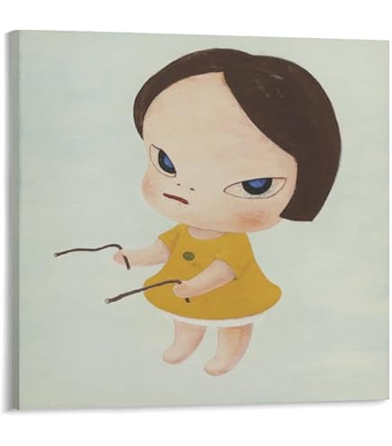 Amazon.co.jp: 奈良美智 ポスター《宝物を探して》キャンバスペイン